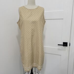 A.M.I. Women's Cotton Shift Dress Size L Minimalist Boho Coastal